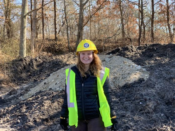 women in hard hat