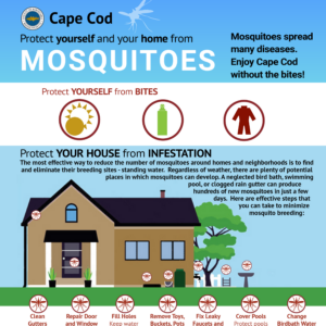 Flyer on ways you can control and prevent mosquitoes on your property or home.