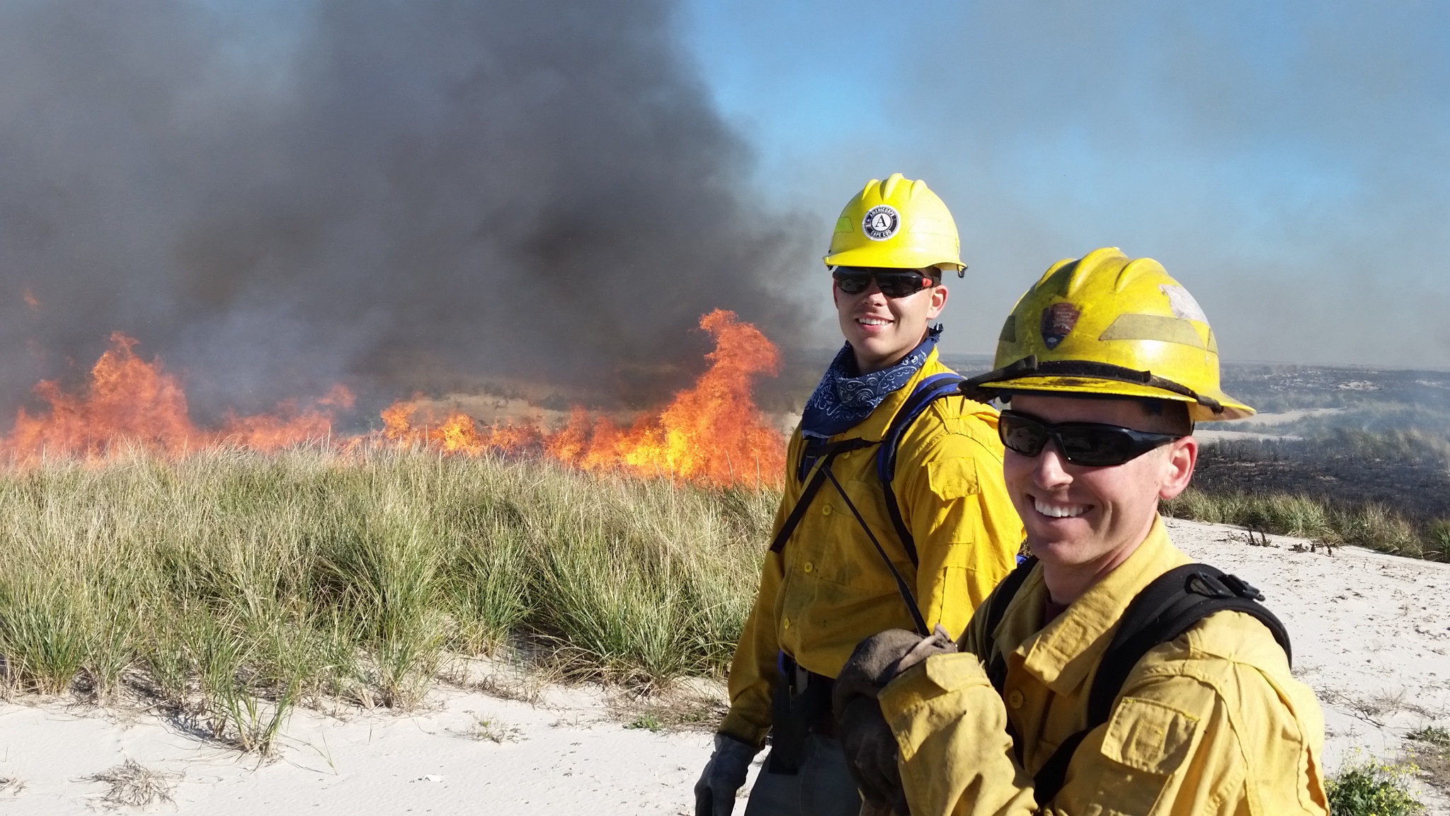 firefighters smiling