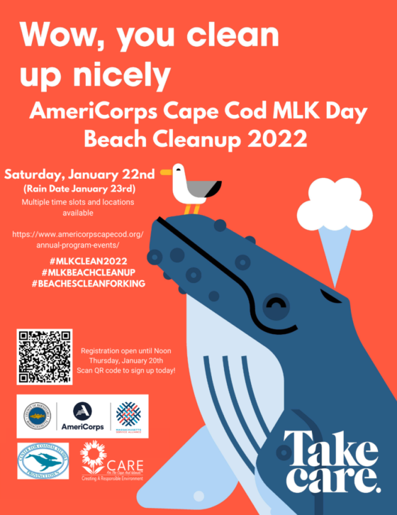 Americorps cap cod beach cleanup flyer