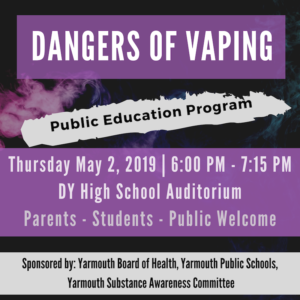 Dangers of Vaping event