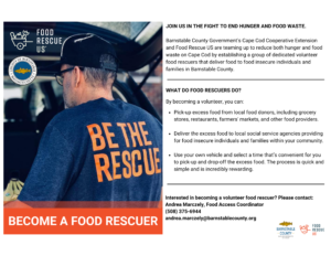 Flyer titled, Become A Food Rescuer.