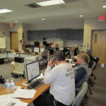 IMT members staff the Multi-Agency Coordination Center during Hurricane Sandy