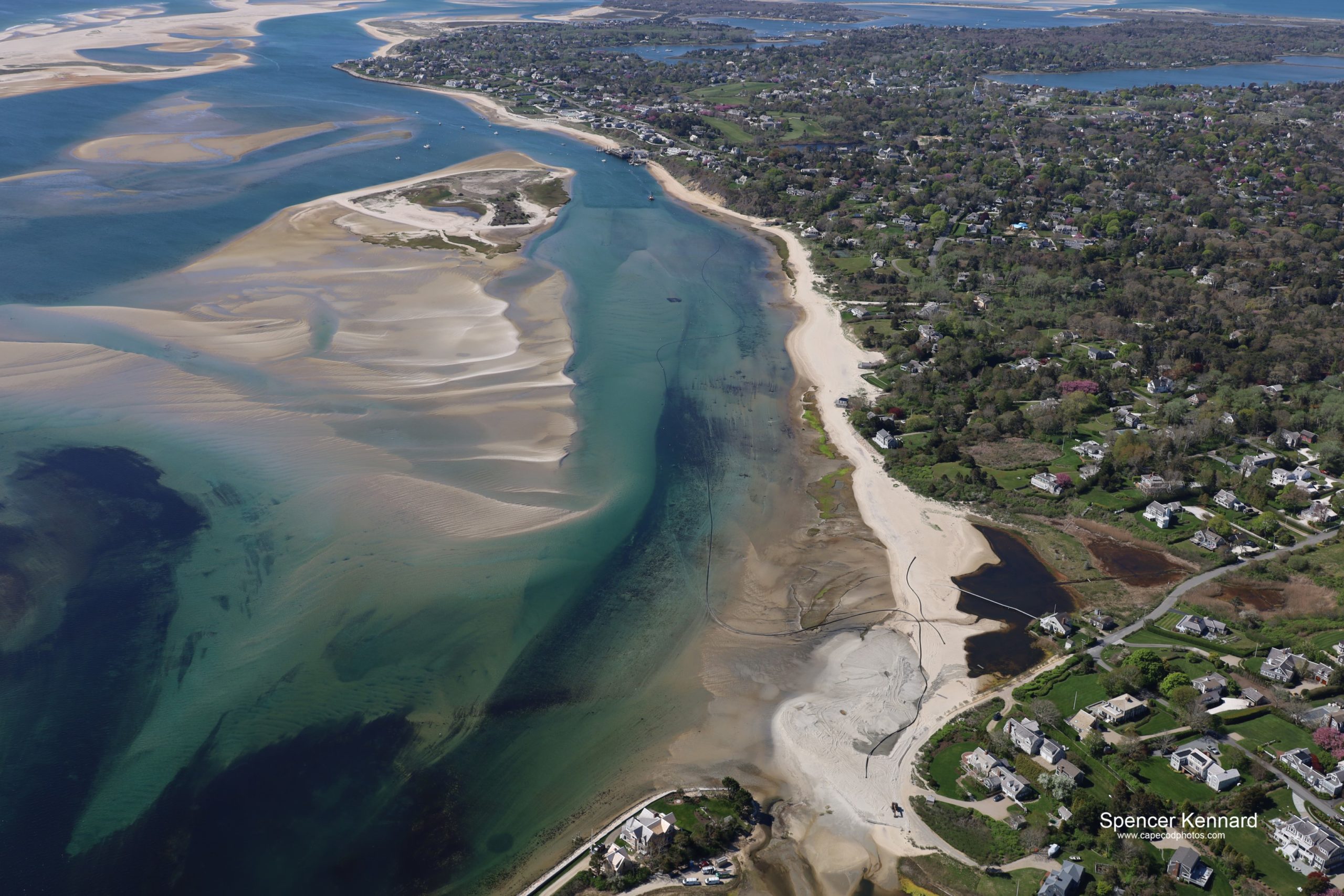 Aerial picture looking south to Aunt Lydia's Cove