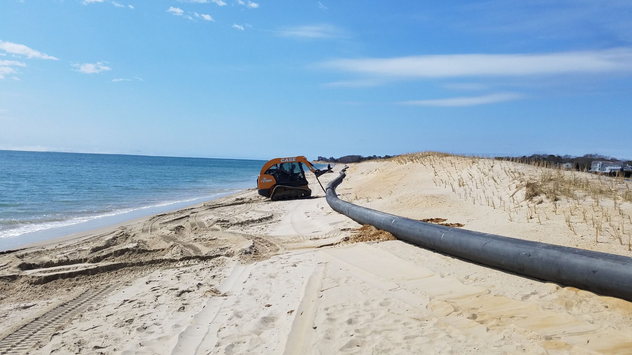 Pipe being moved