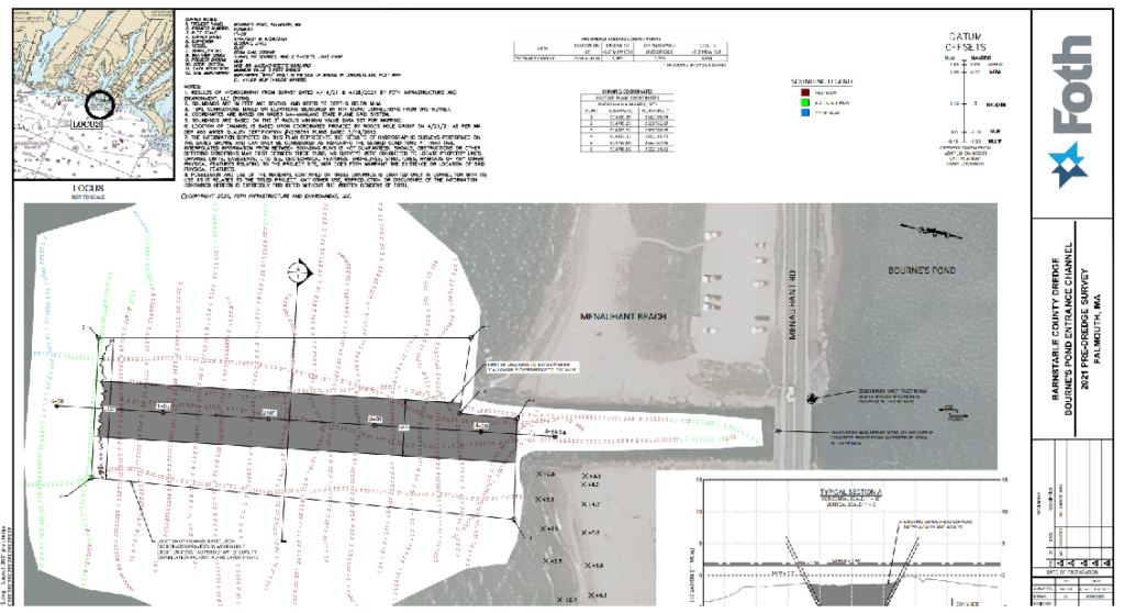 Pre-Dredge Survey Plan for Bourne's pond