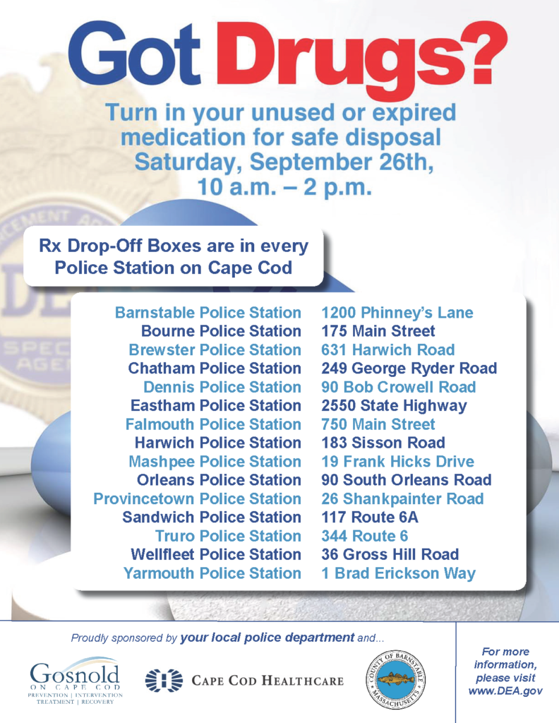 Rx Take-Back Day - Cape Cod locations