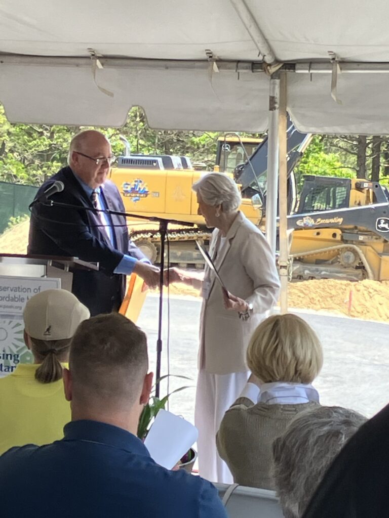 District Director Mike Jackman and Mary LeClair.