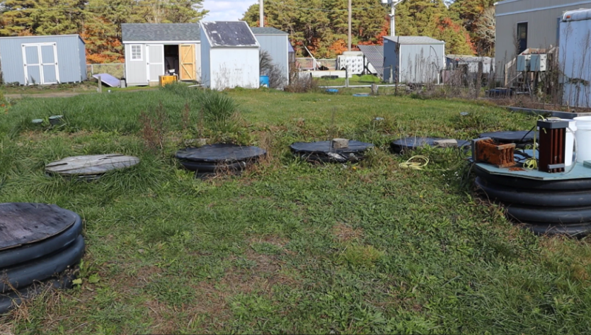 Image of manholes for innovative/alternative septic systems at MASSTC.
