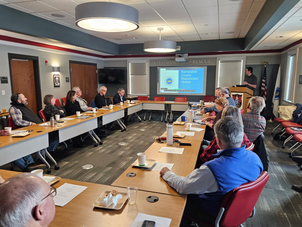 Municipal leaders from across Cape Cod and the Islands gather for a Cape & Islands Municipal Leadership Association meeting featuring a Barnstable County wastewater and clean water update.