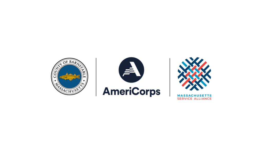 Americorps logo with county seal and Mass alliance logo on twitter size banner
